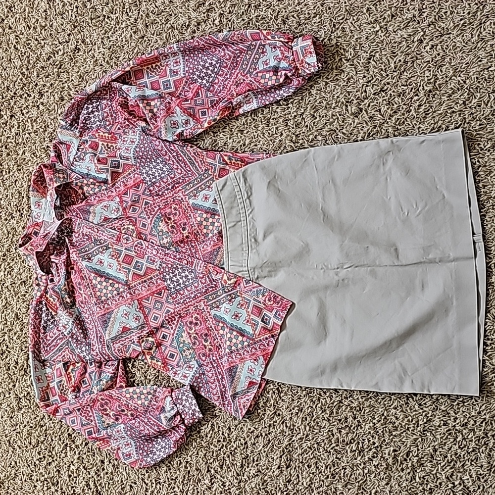 NWOT Banana Republic Penci Skirt Khaki Neutral Sz 6 Stretch